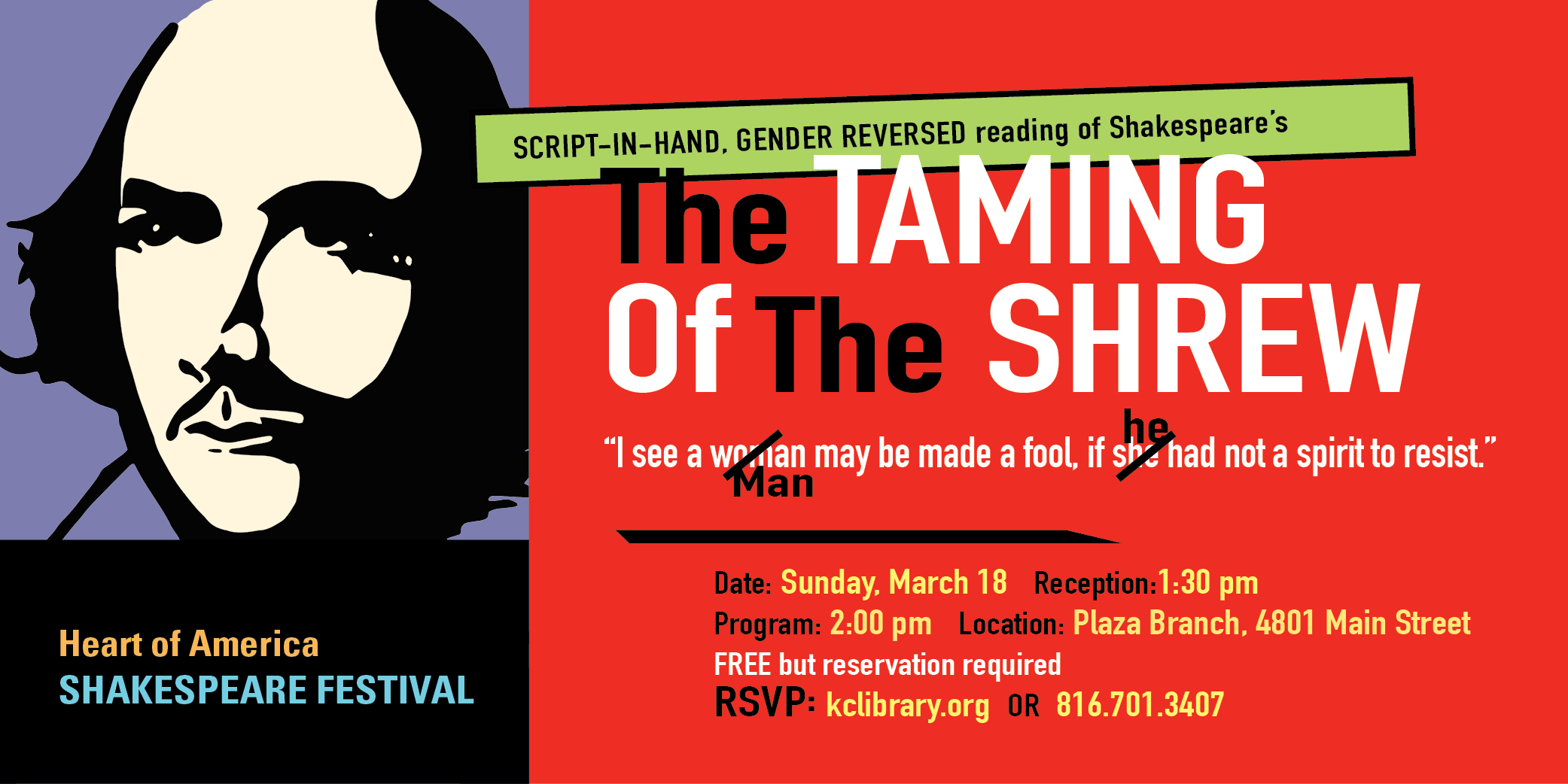 Heart of America Shakespeare Festival | Script in Hand: Taming of the Shrew