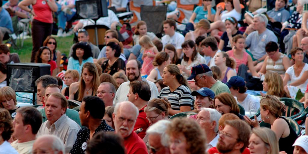 View of the audience in Southmoreland Park